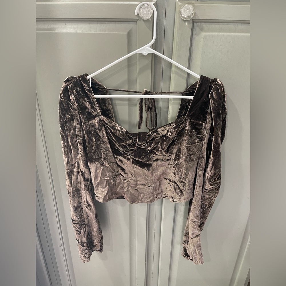 NWOT Free People Velour Crop